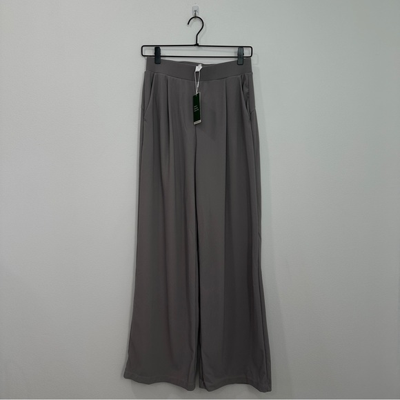 Halara Flex High Waisted Body Sculpt Waist-Slimming Wide Leg Micro Waffle Pants - Picture 3 of 7